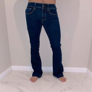 American Eagle Outfitters Size 6 Jeans Original Boot Super Stretch Dark Blue